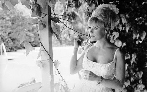Elke Sommer auf ihrem Anwesen in Beverly Hills. 1964 zog sie nach Los Angeles - dem Jahr ihres Golden-Globe-Triumphs.